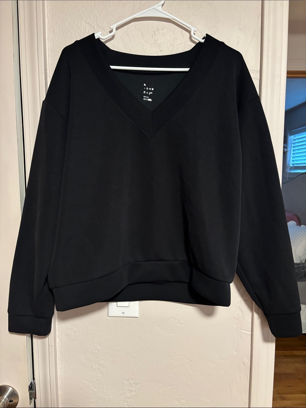 a new day Black V-Neck Women's Sweater